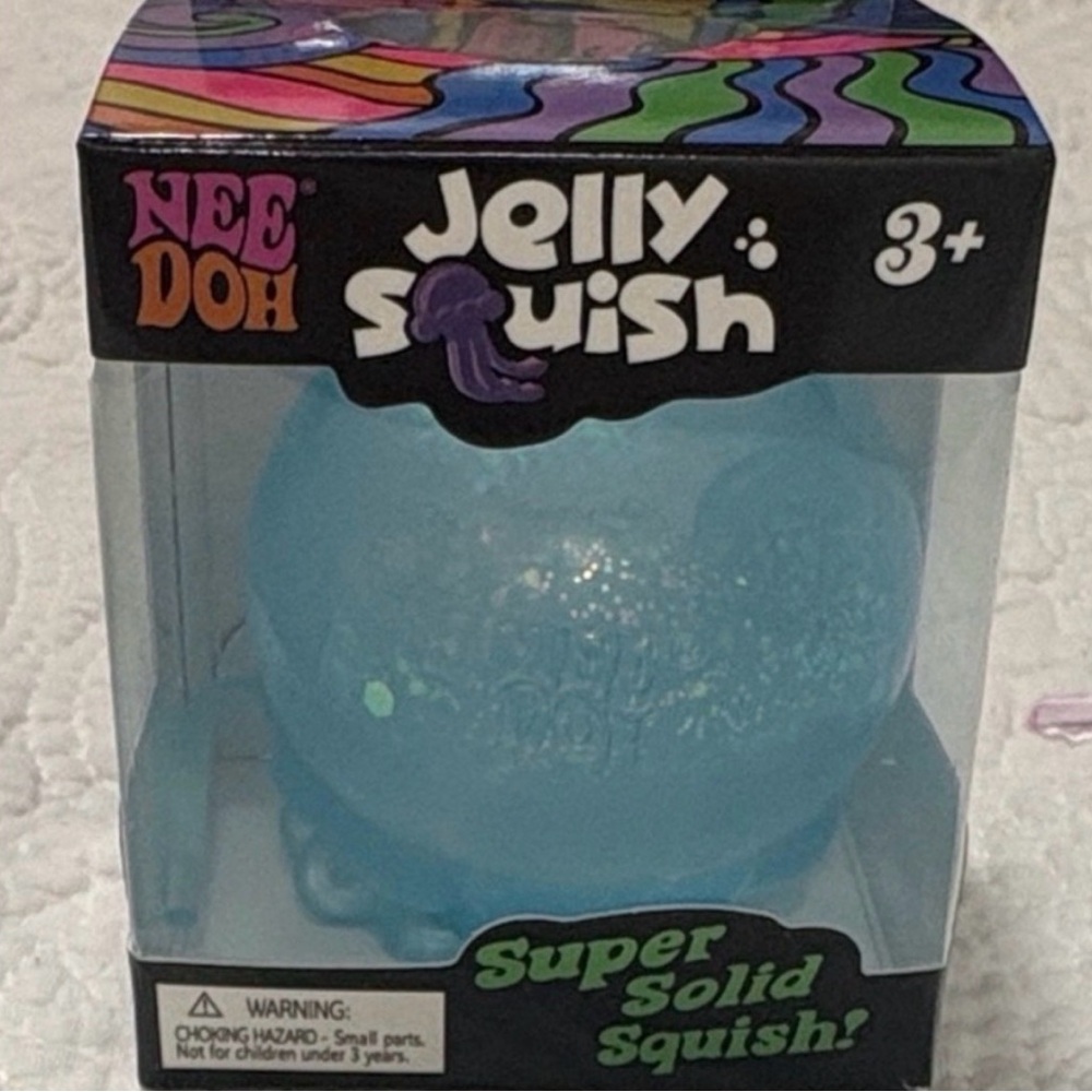 Jelly Squish Super Solid Squish- Blue sparkle